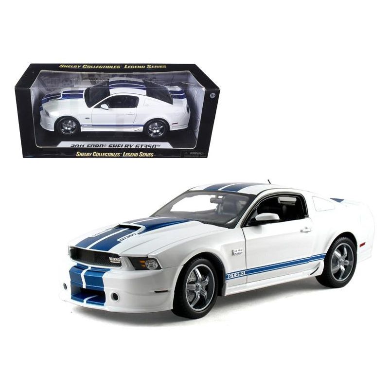 2011 Ford Shelby Mustang GT350 White 1/18 Diecast Model Car by Shelby Collectibles, 1 of 4