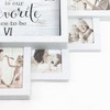 Farmhouse Shabby Chic 'Together' Picture Frame Collage Wall Clock White - American Art Decor: MDF & Plastic, Square Shape - 3 of 4
