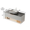 GDFStudio Modern 48" Bathroom Vanity with Sintered Stone Countertop and LED Open Shelving - 3 of 4