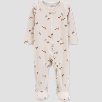 Carter's Just One You®️ Baby Bird Footed Pajama - Brown/Gray