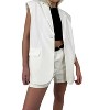 Women's Oversized Structured Blazer Vest - Klesis - 3 of 4