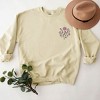 Simply Sage Market Women's Graphic Sweatshirt Embroidered Pink Bouquet - 3 of 4