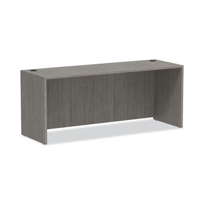 Gray Modern Credenza Desk with Drawer and Filing Cabinet