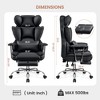 KERDOM Office Desk Chair, Big and Tall Executive Chair with Footrest, Ergonomic Reclining High Back Support, Black - 2 of 4