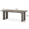 Lirago, Gray Rectangular Dining Table for 6 People-Farmhouse Style, Dining & Multi-Purpose Use - 4 of 4
