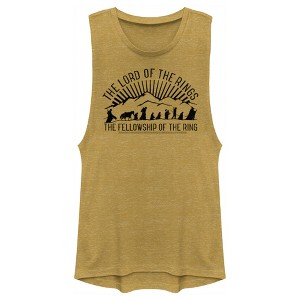 Juniors Womens Lord of the Rings Fellowship of the Ring Mountain Silhouettes Festival Muscle Tee - 1 of 4