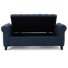 CAVINAS Corduroy Storage Ottoman Bench with Metal Base and Vertical Stripe Design,Upholstered Storage Ottoman,Storage Benches for Living Room - 2 of 4
