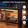 Bestier 70" Gaming Entertainment Center for TV up to 75" LED TV Stand for PS5 Tall TV Console with Shelves - 4 of 4