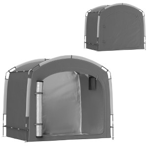 Outsunny Bike Storage Shed Tent, Portable and Waterproof with 210D Oxford Fabric and Carry Bag for 3-4 Bicycles - 1 of 4