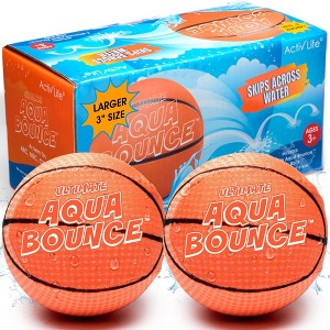 Activ Life Ultimate Larger 3" Size Skip Balls (Basketball) Beach Pool Toys for Kids Ages 8-12 Year Old Boys Girls Gifts Basket - 1 of 4