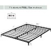 6-Inch Metal Queen Bed Frame, Low Profile Platform Bed, Heavy Duty Mattress Foundation, No Box Spring Needed, Easy Assembly - Matte Black - 2 of 4