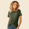 Dalix Smile Face Embroidered Soft Cotton Short Sleeve T Shirt Womens - 3 of 4