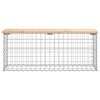 vidaXL Garden Bench Natural Wood Solid Pine Wood Compact - 3 of 4