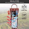 OPUX Wine Bag Single Bottle Carrier Tote, Insulated Thermal Padded Portable Carry Case Travel Cooler Picnic Beach Gift - 2 of 4