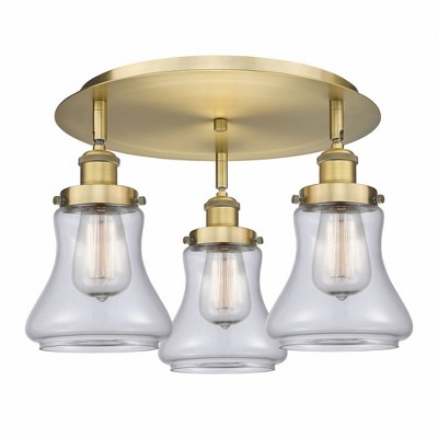 Bellmont - 3 Light Flush Mount In Art Deco Style-9.75 Inches Tall and 17.75 Inches Wide