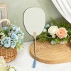 Unique Bargains Portable Double-Sided Long Handle Xuan Paper Folding Fan 1 Pc - 4 of 4
