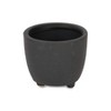 Cheung's Parlo Raised Textured Round Ceramic Pot- Medium - Dark Gray - 3 of 4