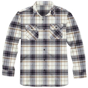 Men's Heavyweight Cotton Brawny Brushed Flannel Shirt - 1 of 2