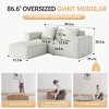 Modular Convertible Sofa Bed, Oversized Sofa Set, Free Configuration Sectional Couch for Living Room or Guest Space-Maison Boucle - 3 of 4