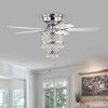 52"x52"x23" Lawrence Ceiling Fan Gray - Warehouse Of Tiffany: Reversible Blades, Crystal Embellishments - 2 of 4