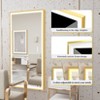 32/40/48/56/60in LED Mirror Bathroom Wall Mirrors w/ Lights Gold Frame Dimmable 3 Colors Anti-fog, Decor Wall Mirror - 3 of 4