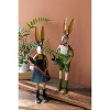 Decorative Metal Rabbits – Set of Two 25.25"Tall Recycled Bunny Figures by Kalalou - 3 of 4