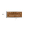 HomeRoots 18" X 47" Beige and Black Rubber and Coir Outdoor Door Mat - 3 of 4