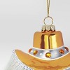Christmas Glass Gold Cowboy Hat Ornament - Wondershop™ - 3 of 3