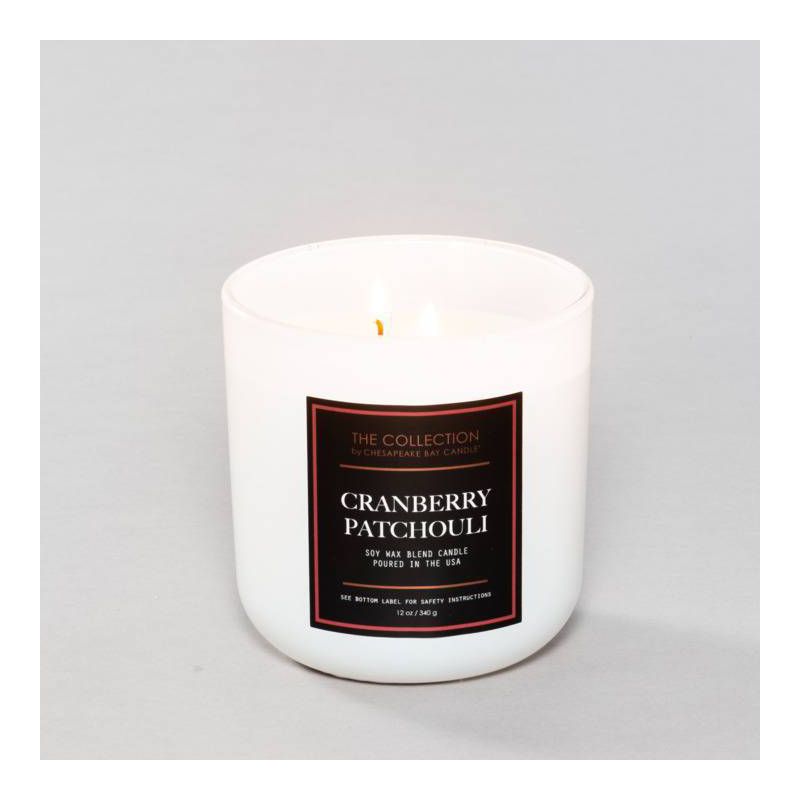 2-Wick White Glass Cranberry Patchouli Lidded Jar Candle 12oz - The Collection by Chesapeake Bay Candle, 5 of 6
