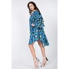 Slickblue Printed Off-Shoulder Midi Dress with Puffy Ruffle Sleeves, S-L, Feminine Summer Style, Sky Blue - 4 of 4