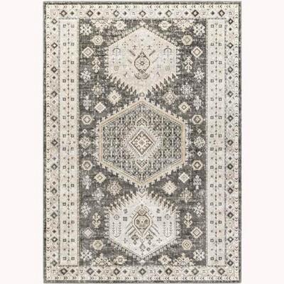 Mark & Day Kenja 1'1"x5' Rectangle Woven Indoor Area Rugs Medium Gray/Ivory: Stain-Resistant, Pet Friendly, Traditional Style