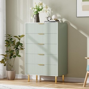 5 Drawer Dresser for Bedroom, 48” Tall Dresser Chest of Drawers, Modern Wood Storage Dresser Organizer - 1 of 4