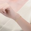 Guili 14k Gold Plated Cubic Zirconia Heart Bracelet, Featuring Romantic Sparkling Stones for an Effortlessly Chic and Stylish Statement - 2 of 3