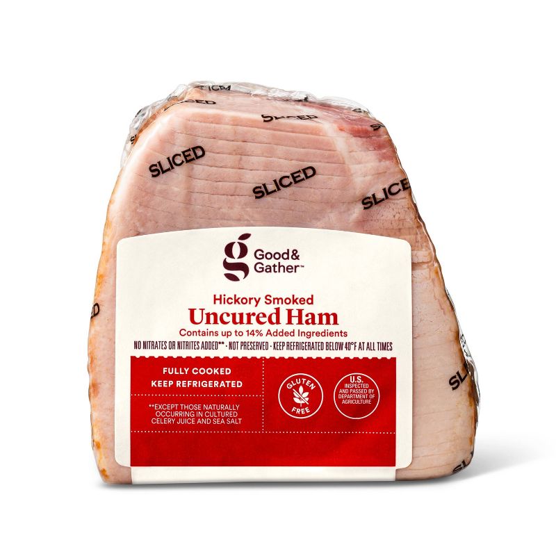 Hickory Smoked Uncured Boneless Sliced Quarter Ham - price per lb - Good &#38; Gather&#8482;, 1 of 5