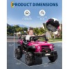 12V Kids Electric Ride-On Truck - Battery-Powered Off-Road Car with Parent Remote, Dual Motors, Wheel Suspension, LED Lights, Storage Space - 4 of 4