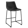 Industrial Faux Leather Counter Stools, Set of 2 - 4 of 4