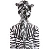 HalloweenCostumes.com  Women Women's Zebra Wig Adult, Black/White - 3 of 4