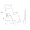 Lafuma R Clip Compact Foldable Portable Zero Gravity Relaxation Garden Patio Beach Chair Recliner with Removable Adjustable Headrest, Clementine - 2 of 4