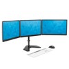 Mount-It! Triple Monitor Stand - Freestanding Computer Desk Mount Fits Up to 32 Inch Monitors, VESA 75 & 100 Compatible - 3 of 4