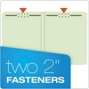 Pendaflex Heavy-Duty Pressboard Folders with Embossed Fasteners, Straight Tabs, 2" Expansion, 2 Fasteners, Letter Size, Green, 25/Box - 3 of 4