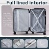 Coolife Luggage Suitcase PC+ABS with TSA Lock Spinner Hardshell Lightweight 24in (grey, M(24IN)) - 4 of 4