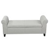 Compact Contemporary Storage Ottoman Bench with Rolled Arms and Hidden Storage for Living Room -3irtyhousy - 3 of 4