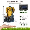 Guardian Angel Reading Book Garden Statue, 10" Solar Powered Angelic Outdoor Figurine| OrnamentallyYou - 3 of 4