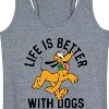 Women's - Disney - Pluto Life Is Better With Dogs Graphic Racerback Tank - 2 of 4