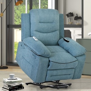 NicBex Linen Lift Recliner Chair for Elderly,Massage Chairs with 8-Point Vibration Massage and Lumbar Heating,Reclining Chairs for Living Room - 1 of 4
