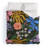 Deny Designs Megan Galante Merrick Floral Comforter Bedding Set Blue