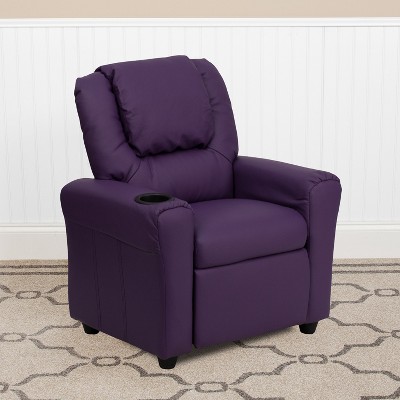 Child Size Traditional Royal Blue Recliner Chair Kids Toddler Furniture 3-7 yea 