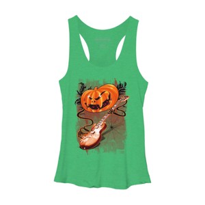 Women's Design By Humans Pumpkin Rocker By cashfish Racerback Tank Top - 1 of 3