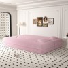 GlasFlength Modern Floor Sofa with 2 Pillows, Convertible Sleeper Sofa Bed, for Living Room, Guest Bed, Playroom, Pink, 45*78*30 - 4 of 4