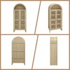 BAOURE 70.28" Arched Kitchen Pantry Cabinet, Modern Natural Farmhouse Display Storage with Acrylic Doors and Adjustable Shelves - 3 of 4